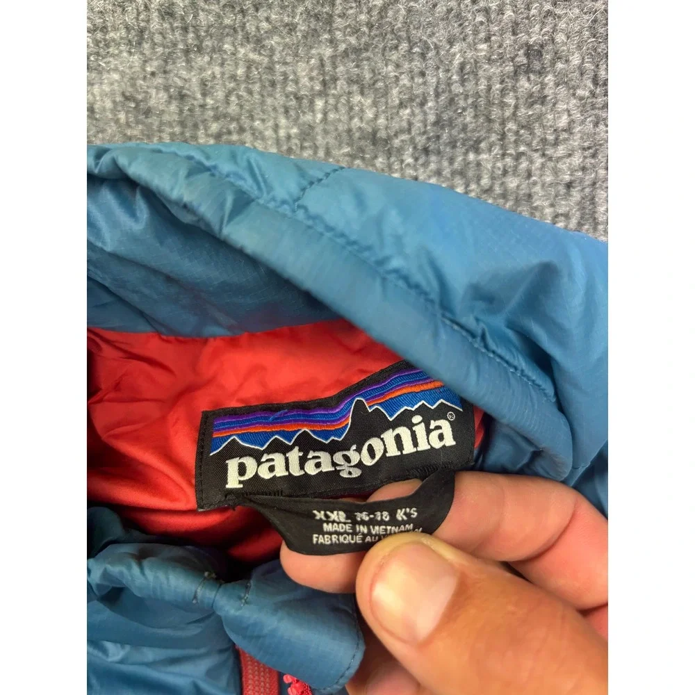 Patagonia Nano Puff Jacket Kids XXL 16-18 Blue Primaloft Quilted Puffer
